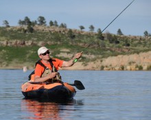 Casting from Inflatable Kayak