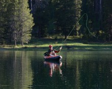 Casting on Sylvan Lake